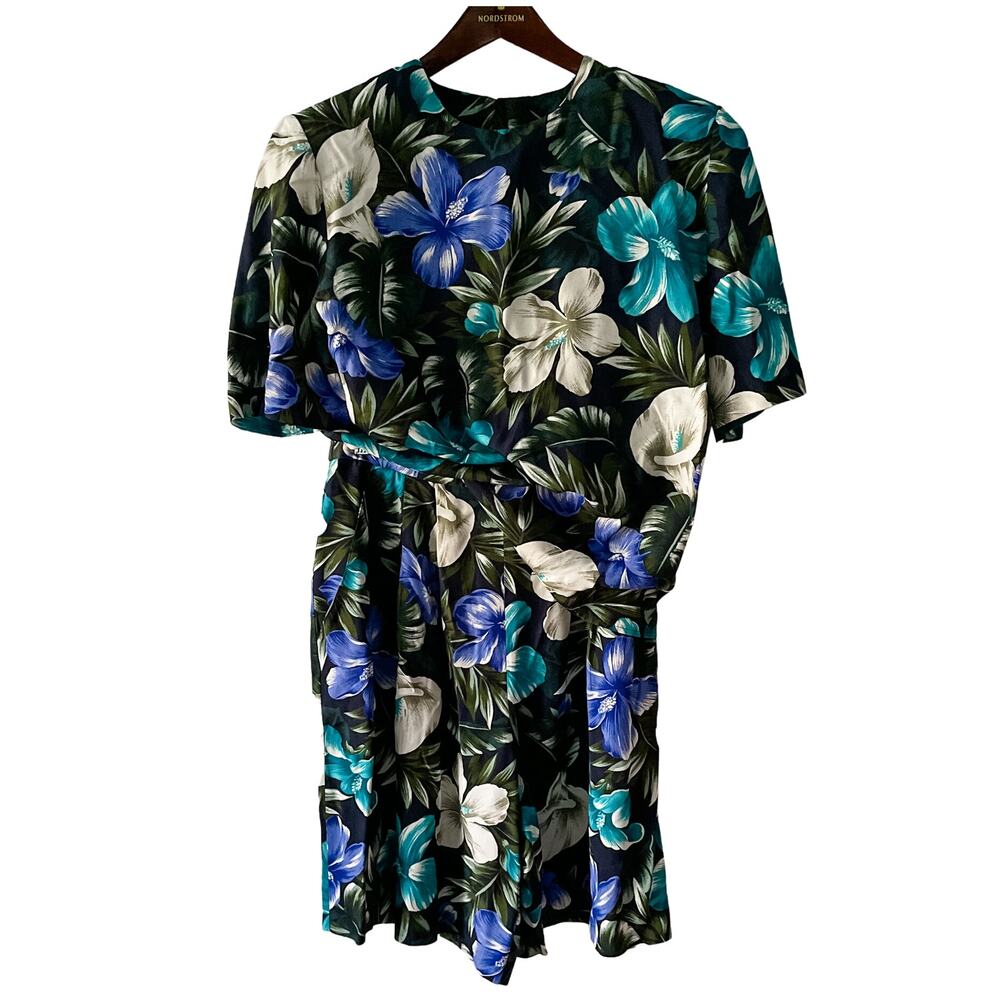 Jeffrey & Dara vintage tropical floral matching shorts & top set medium size M